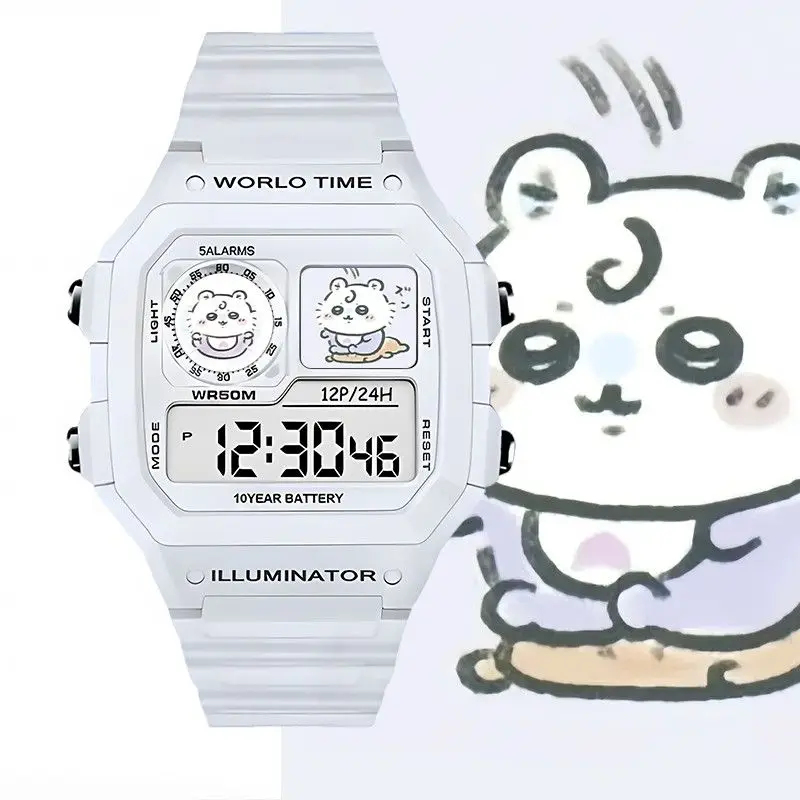 Outdoor Sport Watch - 귀여운 치이카와 애니메이션 디지털 시계 방수