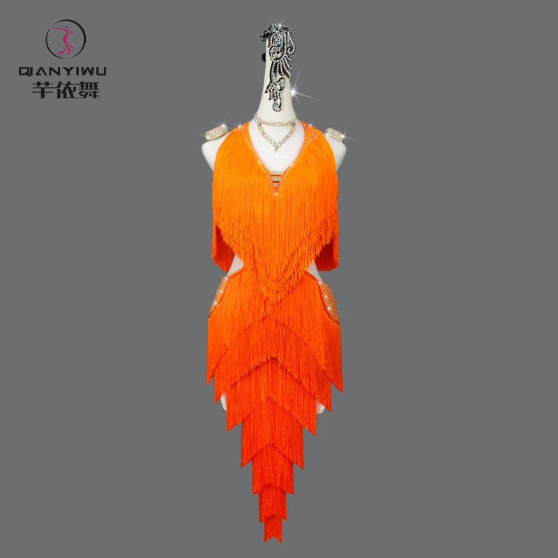 새로운 라틴 댄스 태슬 드레스 여성 파티 야외 섹시 스 - Outdoor Sport Dress 리뷰 및 가격