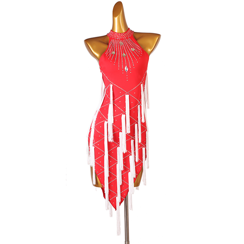 새로운 라틴 공연 댄스 복장 여성 섹시한 야외 볼룸 파 - Outdoor Sport Dress 리뷰 및 가격