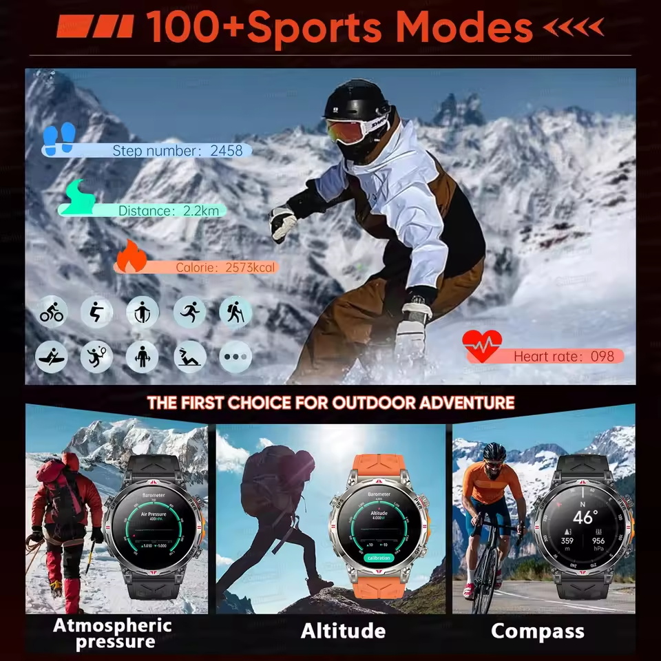 2026 새로운 남성 야외 군용 GPS 스마트 시계 1 - Definition Of Outdoor Sport 리뷰 및 가격