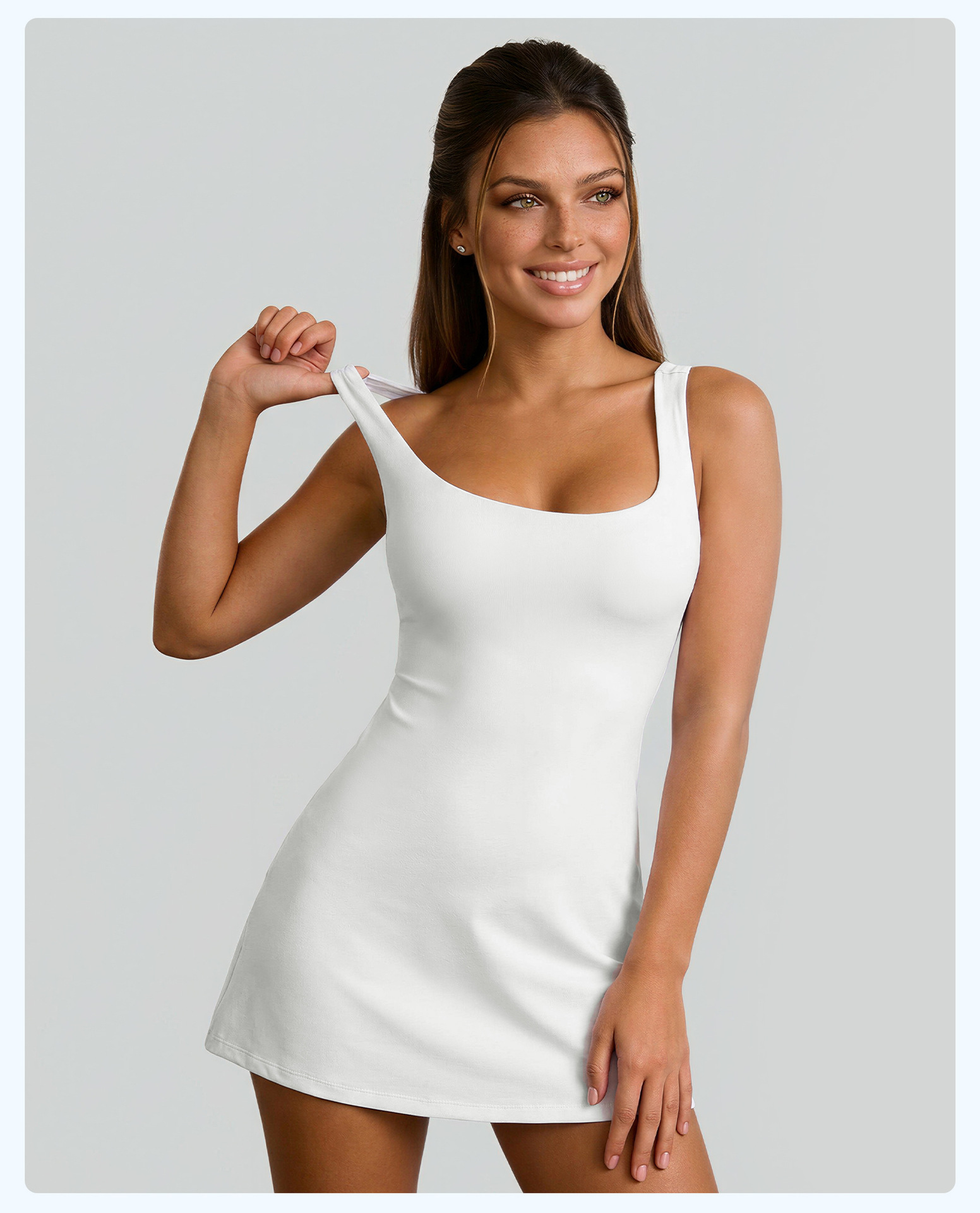 가슴 패드가 있는 새로운 여성용 요가 원피스 스포츠 테 - Outdoor Sport Dress 리뷰 및 가격